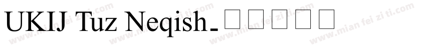 UKIJ Tuz Neqish字体转换